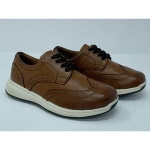 Florsheim Great Lakes Wingtip Oxford Dress Shoes Boys Size 11M Cognac Brown